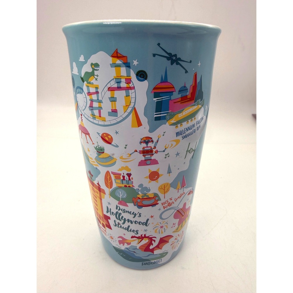 Starbucks Disney Hollywood Studios Ceramic Traveler Tumbler Retired 12oz Mug WDW